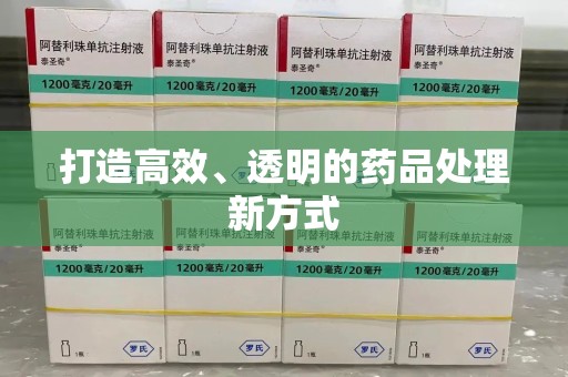 株洲打造高效、透明的药品处理新方式